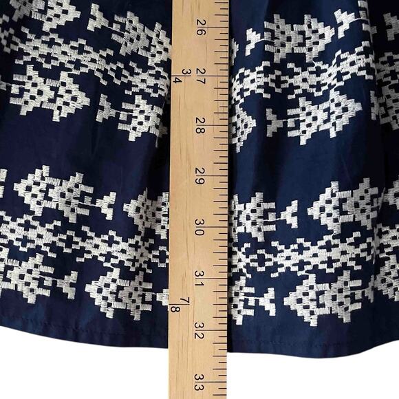 a loves a Women's Embroidered Puff Sleeve Tiered Dress Abstract Cotton Size L - Picture 7 of 7